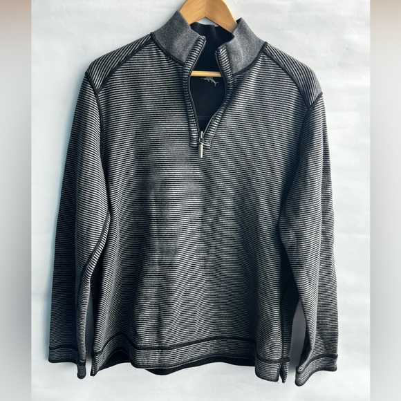 Tommy Bahama flip coast half zip reversible sweatshirt - Picture 1 of 6